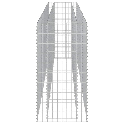 Gabion Raised Bed Silver Galvanized Steel Large