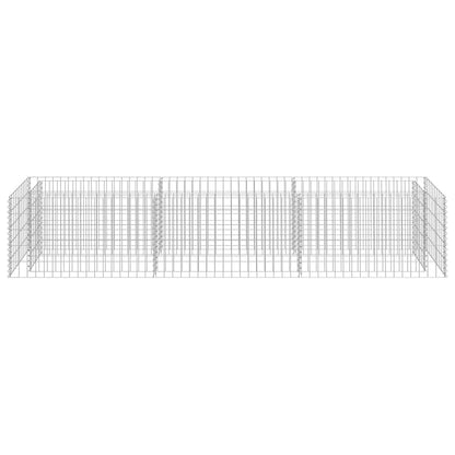 Gabion Raised Bed Silver Galvanized Steel Large Durable
