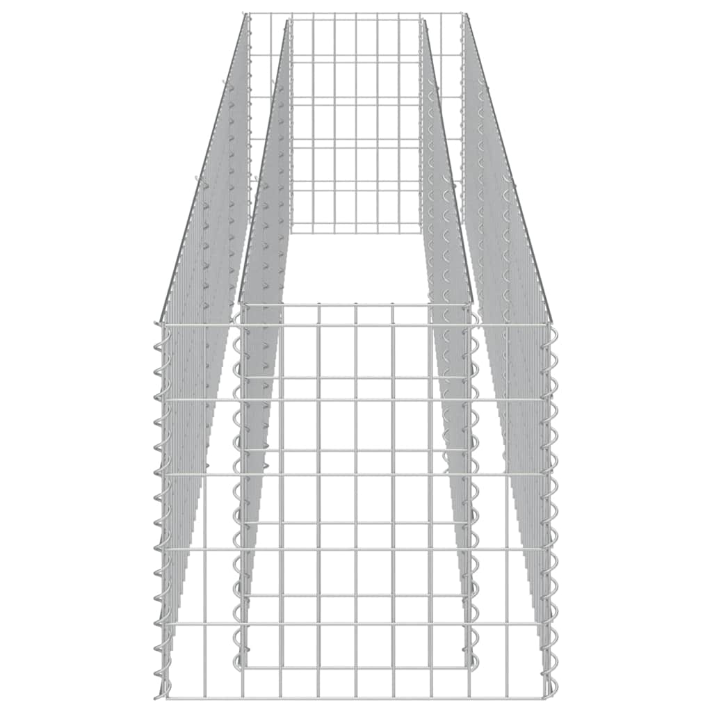 Gabion Raised Bed Silver Galvanized Steel Large Durable