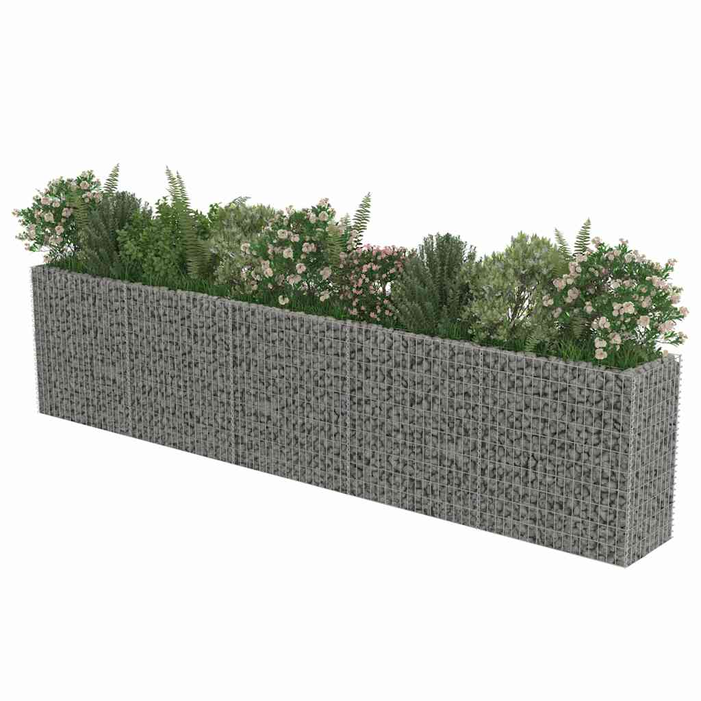 Gabion Raised Bed Galvanized Steel 177.2"x19.7"x39.4