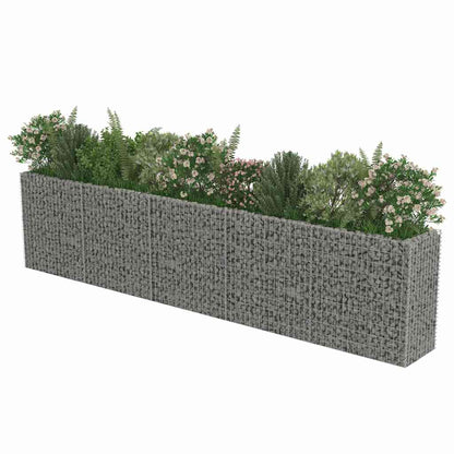 Gabion Raised Bed Galvanized Steel 177.2"x19.7"x39.4