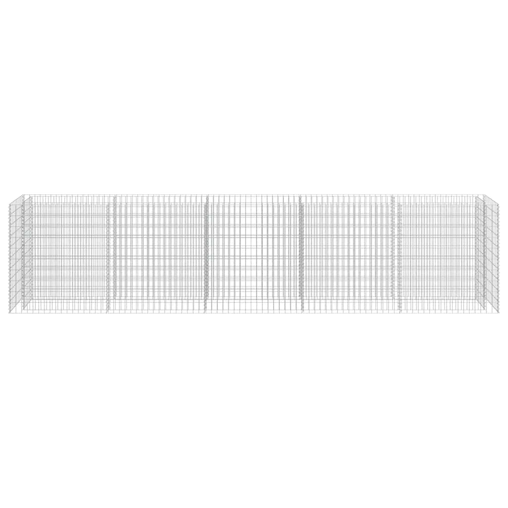 Gabion Raised Bed Galvanized Steel 177.2"x19.7"x39.4