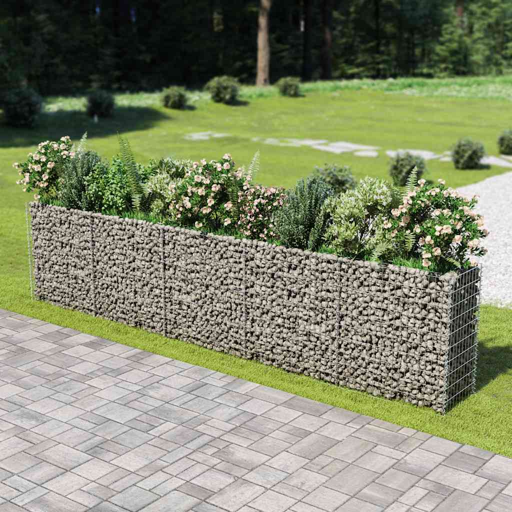 Gabion Raised Bed Galvanized Steel 177.2"x19.7"x39.4