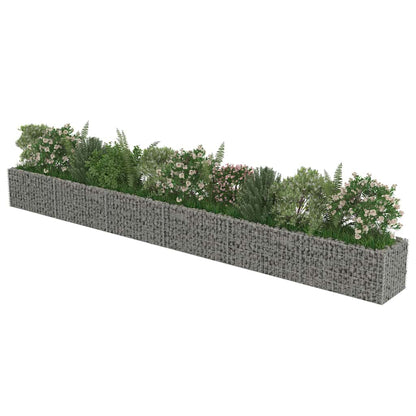 Gabion Raised Bed Silver Galvanized steel 21.3 x 19.7 x 19.7 in