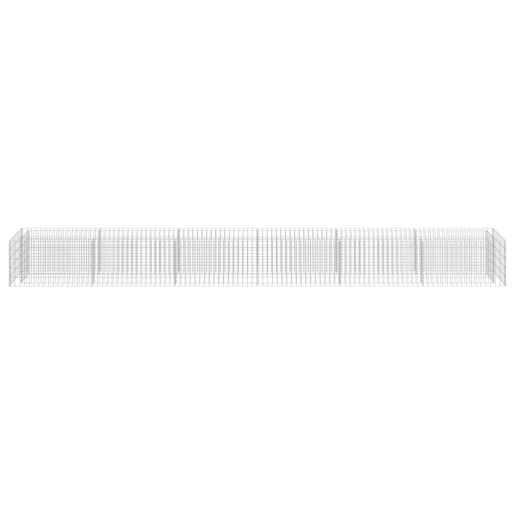Gabion Raised Bed Silver Galvanized steel 21.3 x 19.7 x 19.7 in