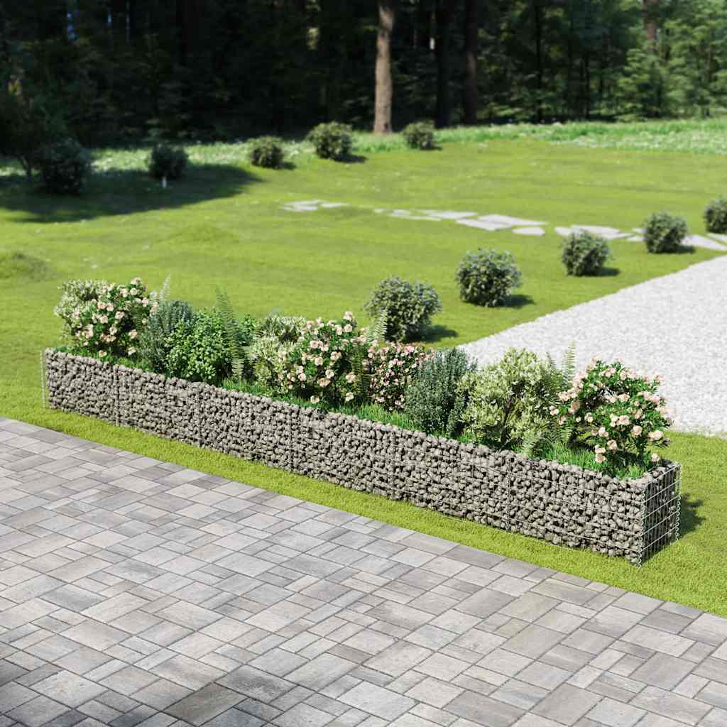 Gabion Raised Bed Silver Galvanized steel 21.3 x 19.7 x 19.7 in