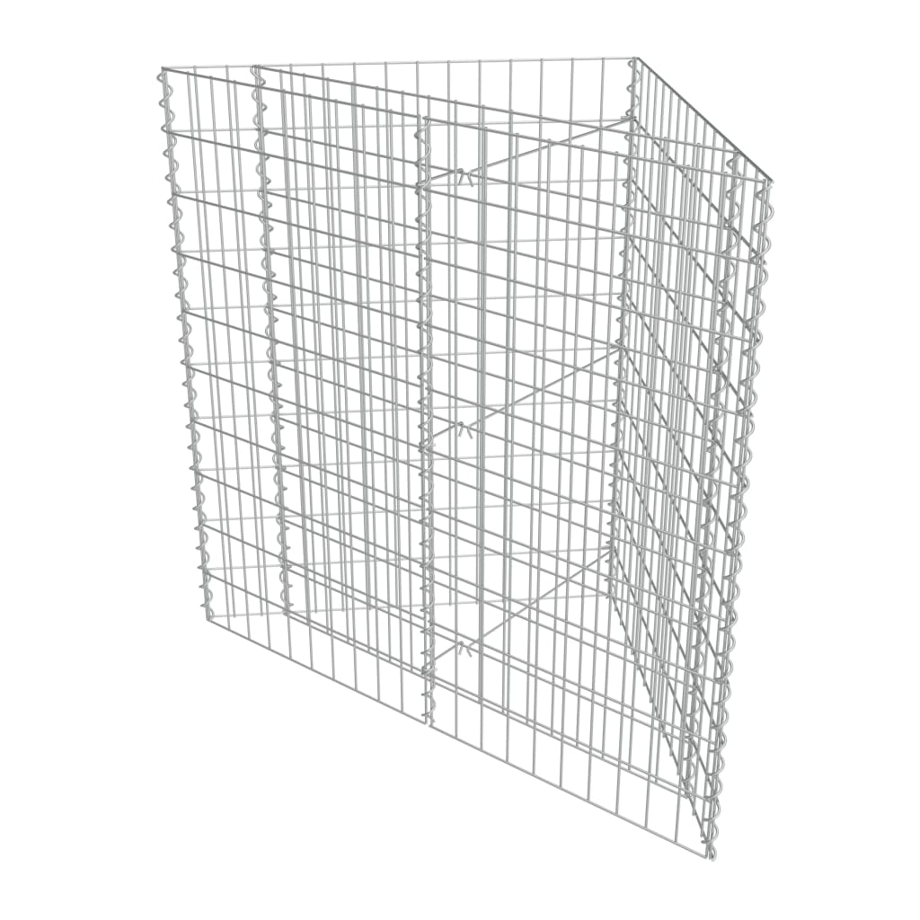 Gabion Raised Bed Galvanised Steel 75x75x100 cm