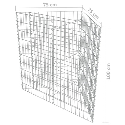 Gabion Raised Bed Galvanised Steel 75x75x100 cm