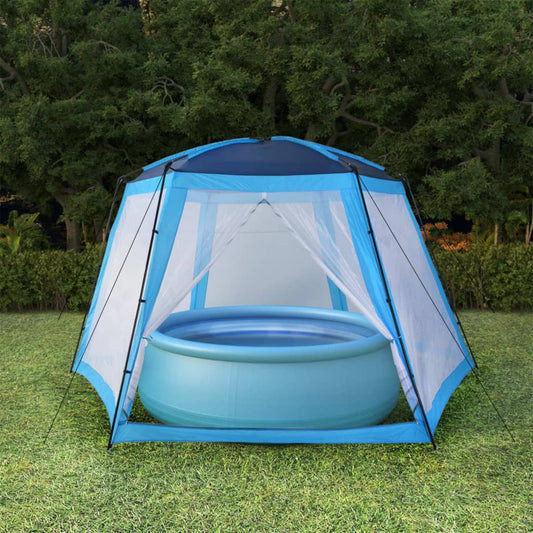 Pool Tent | Blue | Polyester fabric with PA coating | Large | Collapsible