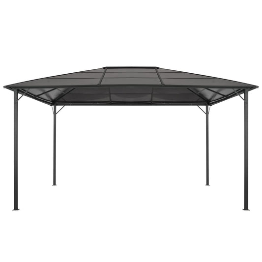 Gazebo with Roof Aluminium 4x3x2.6 m Black