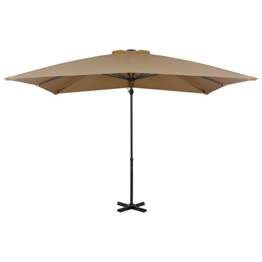 Cantilever Garden Parasol with Aluminium Pole Taupe 250x250 cm