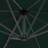 Cantilever Garden Parasol with Aluminium Pole Green 300 cm