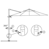 Cantilever Garden Parasol with Aluminium Pole Green 300 cm