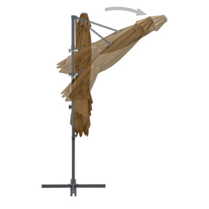 Cantilever Umbrella with Steel Pole Taupe 250x250 cm