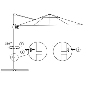 Cantilever Umbrella with Steel Pole Taupe 250x250 cm