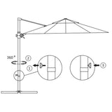 Cantilever Umbrella with Steel Pole Taupe 250x250 cm