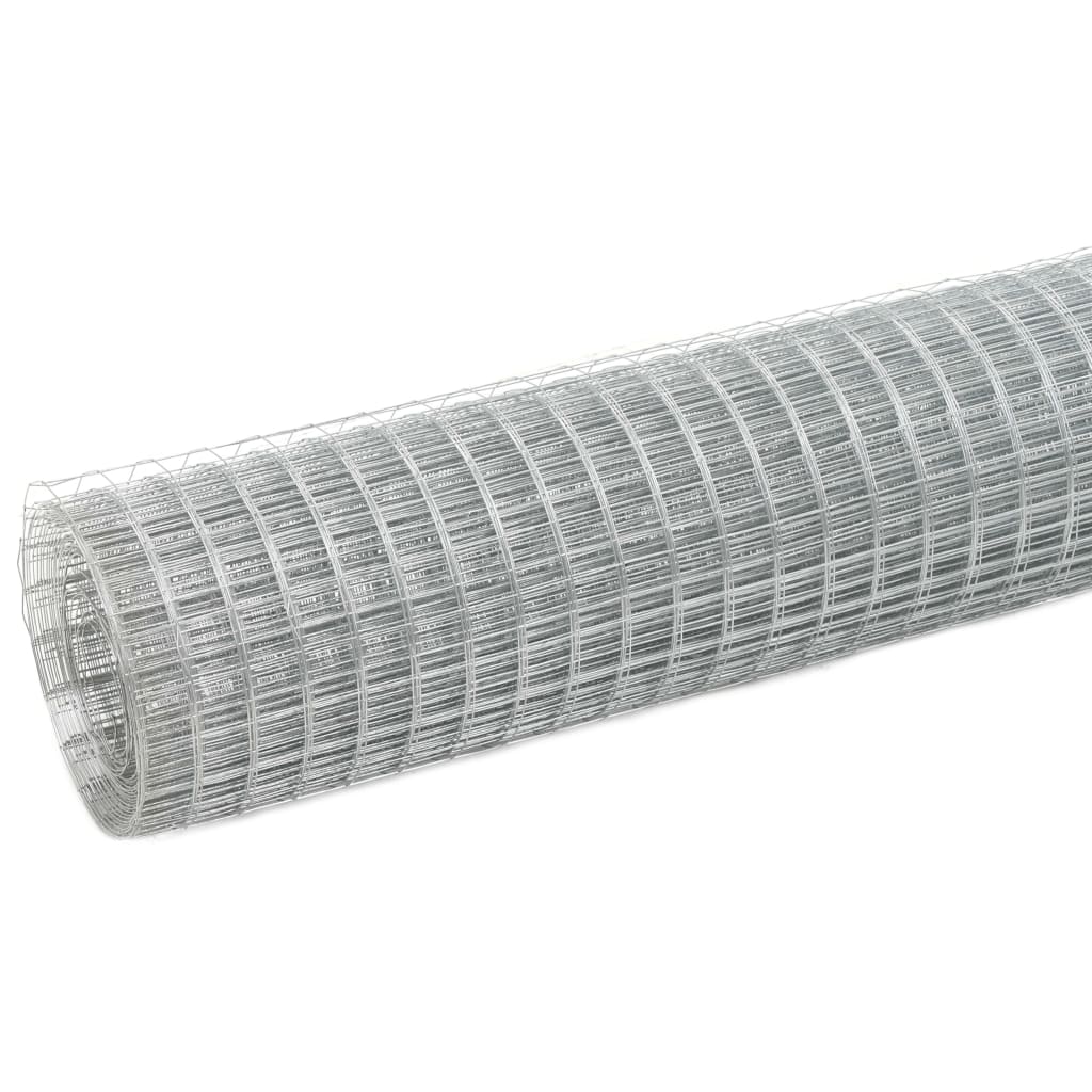 Chicken Wire Fence Galvanised Steel 10x1.5 m Silver