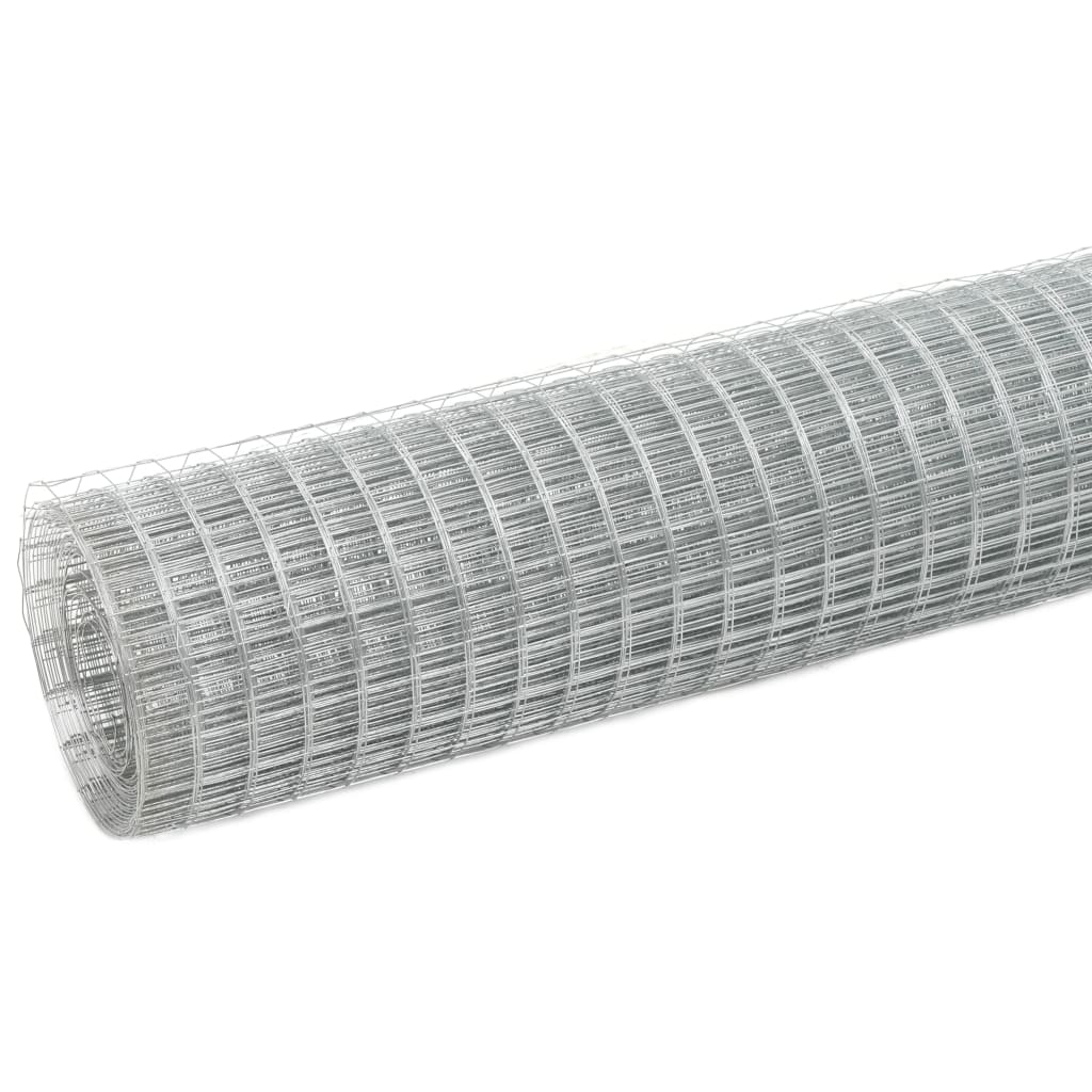 Chicken Wire Fence Galvanised Steel 10x1.5 m Silver
