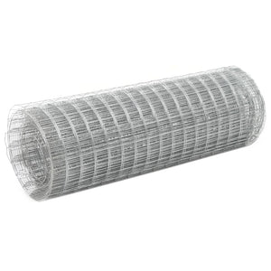 Chicken Wire Fence Galvanised Steel 25x0.5 m Silver