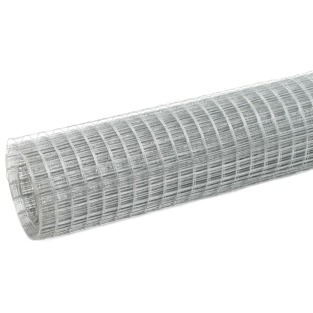 Chicken Wire Fence Galvanised Steel 25x1.5 m Silver