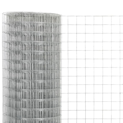 Chicken Wire Fence Galvanised Steel 25x1.5 m Silver