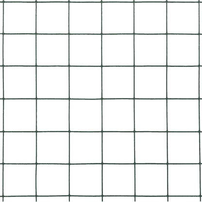 Chicken Wire Fence Steel with PVC Coating 10x0.5 m Green