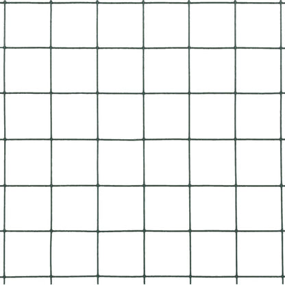 Chicken Wire Fence Steel with PVC Coating 25x1.5 m Green