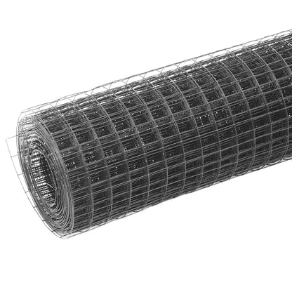 Chicken Wire Fence Steel with PVC Coating 10x1 m Grey