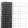 Chicken Wire Fence Steel with PVC Coating 10x1.5 m Grey