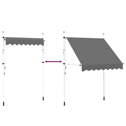 Manual Retractable Awning 200 cm Anthracite