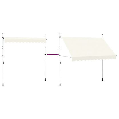 Manual Retractable Awning 300 cm Cream