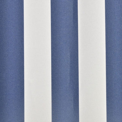 Awning Top Sunshade Canvas Blue & White 500x300 cm