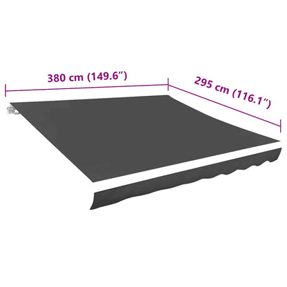 Awning Top Sunshade Canvas Anthracite 4x3 m