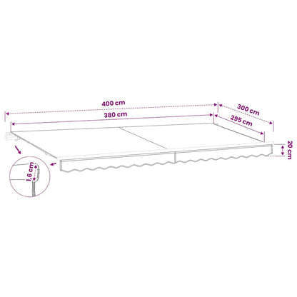 Awning Replacement Fabric Grey 400x300 cm Polyester