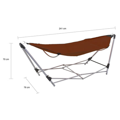 Hammock with Foldable Stand Brown