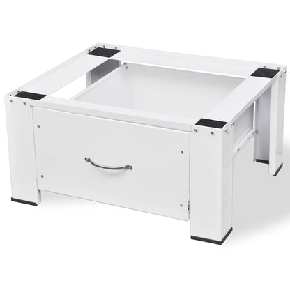 275393 vidaXL Pedestal for Washing Machine White with Drawer (50448)