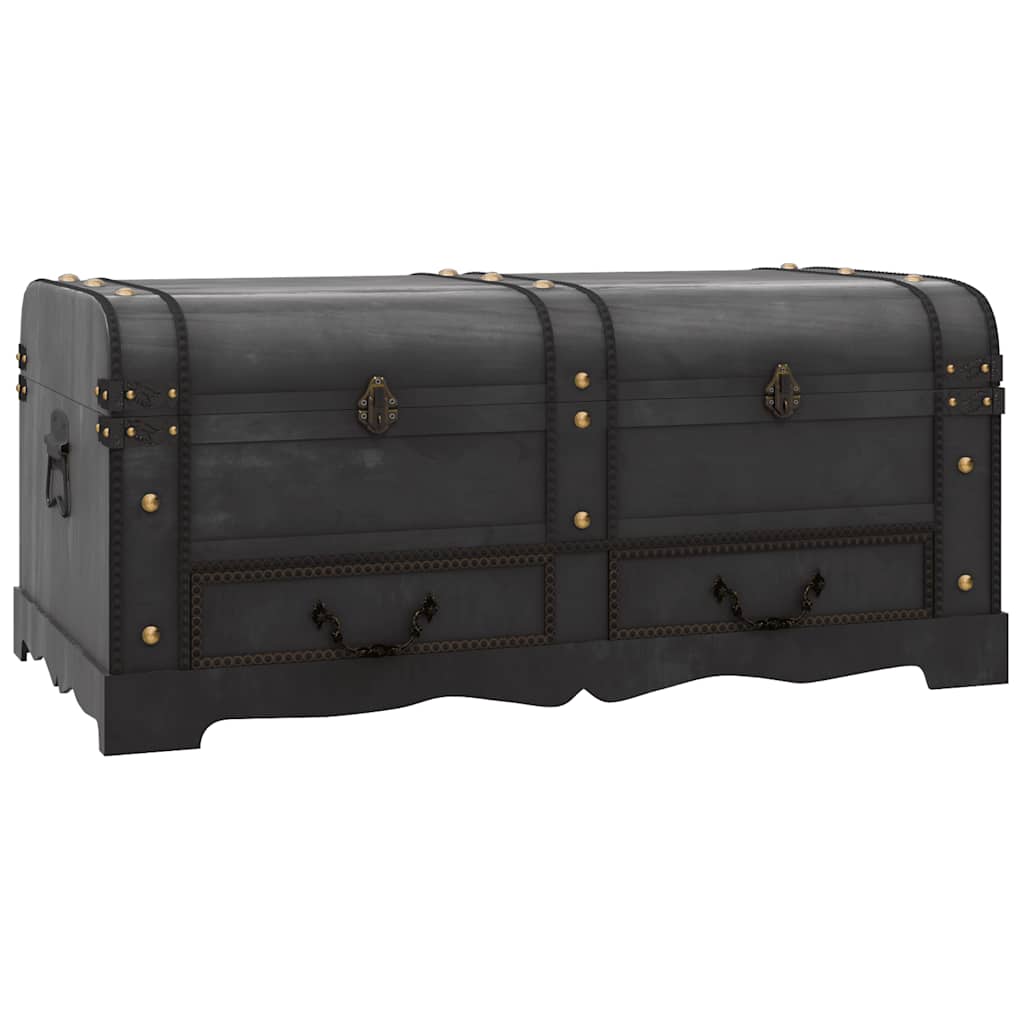 275394 vidaXL Treasure Chest Wood Black 90x51x42 cm(60797)