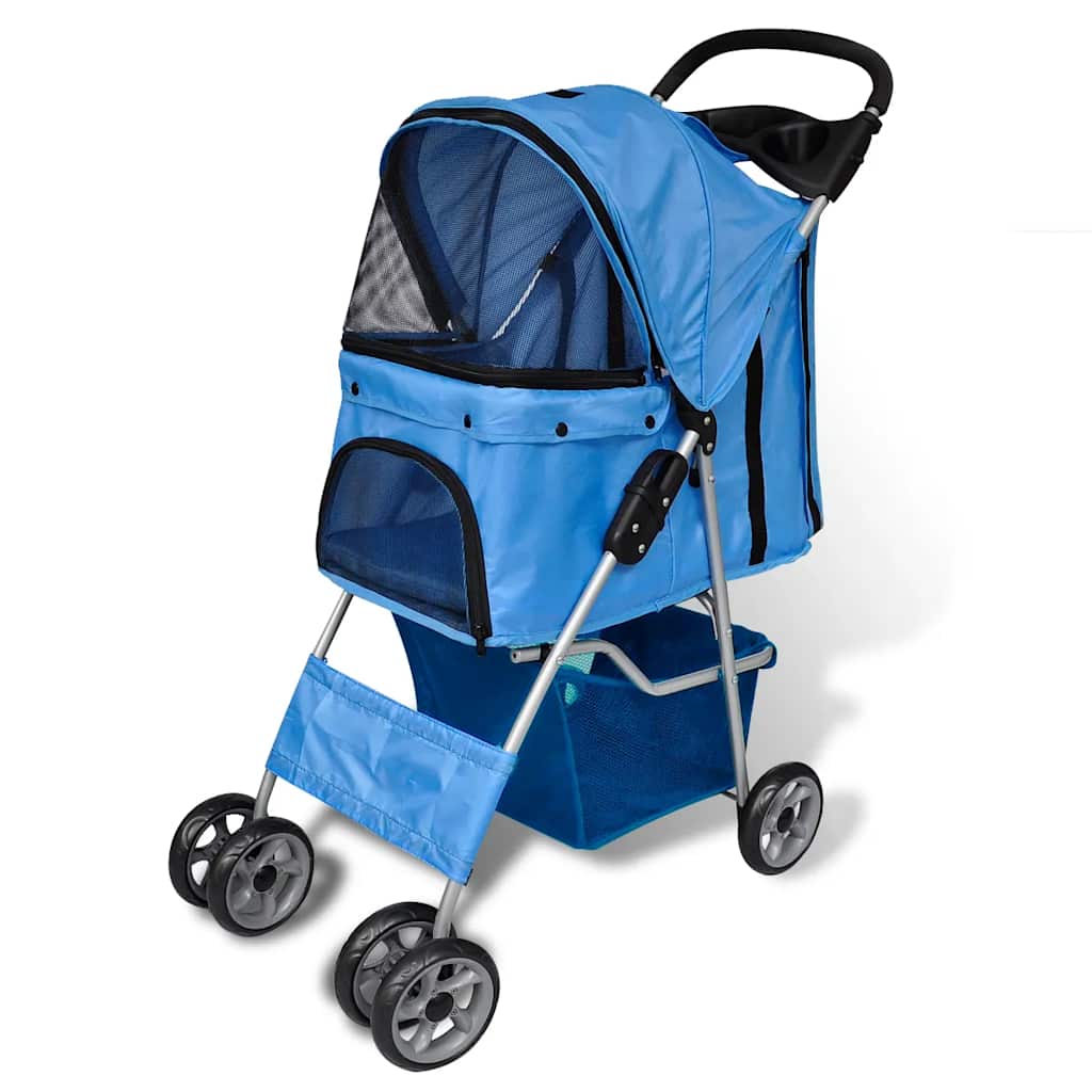 275401 vidaXL Dog Stroller 15 kg Blue (170056)