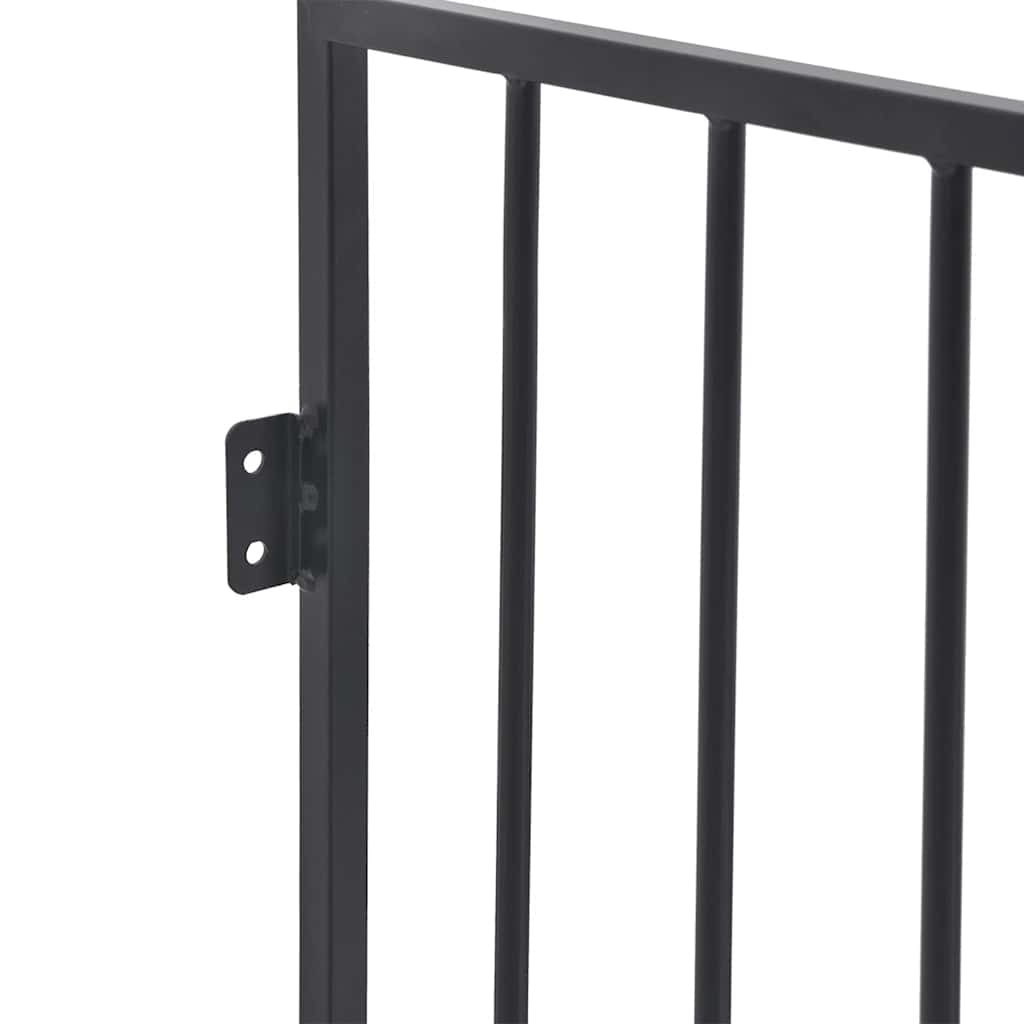 275411 vidaXL Fireplace Fence for Pets Black Steel (242684)