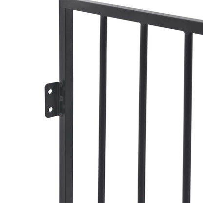275411 vidaXL Fireplace Fence for Pets Black Steel (242684)