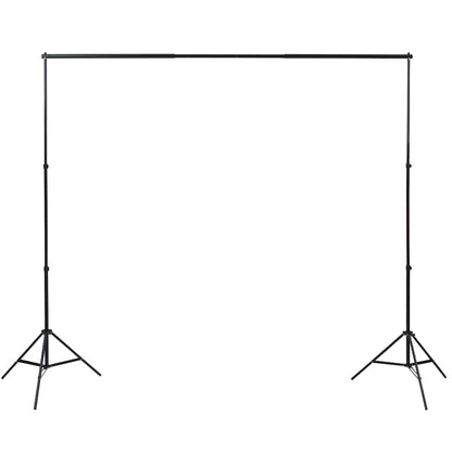 Photo Studio Kit with 3 Cotton Backdrops Adjustable Frame 3x5m