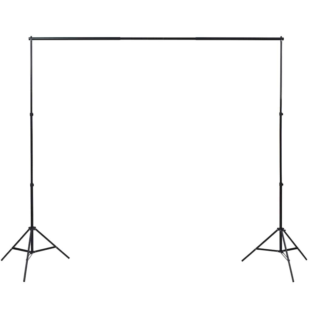 Photo Studio Kit with 3 Cotton Backdrops Adjustable Frame 3x6 m