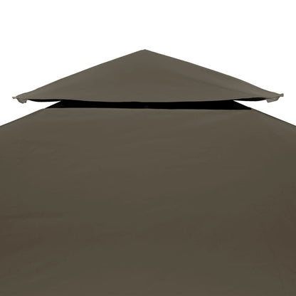 2-Tier Gazebo Top Cover 310 g/m² 3x3 m Taupe