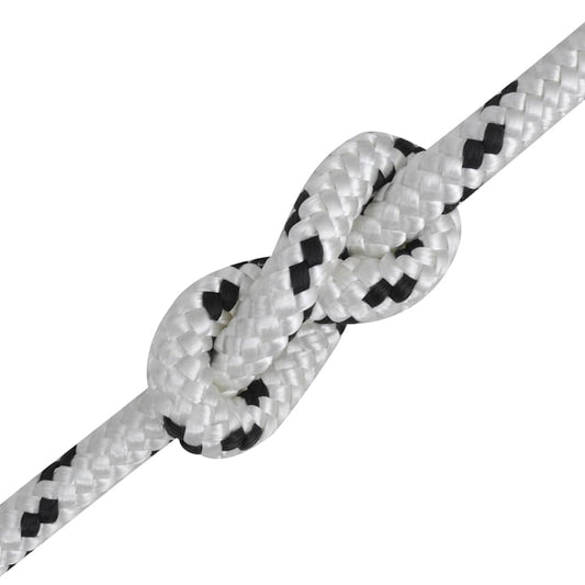 Braided Boat Rope Polyester 8 mm 500 m White