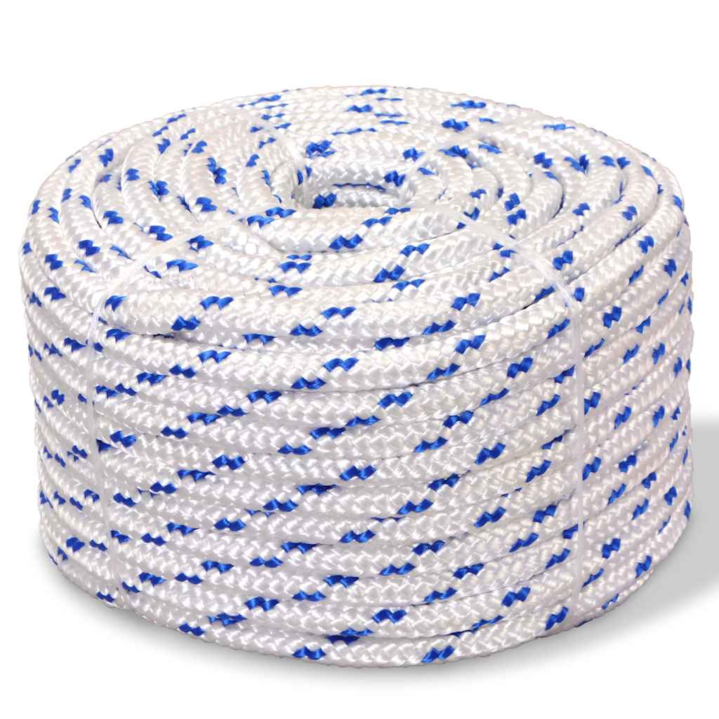 143801 vidaXL Marine Rope Polypropylene 8 mm 500 m White
