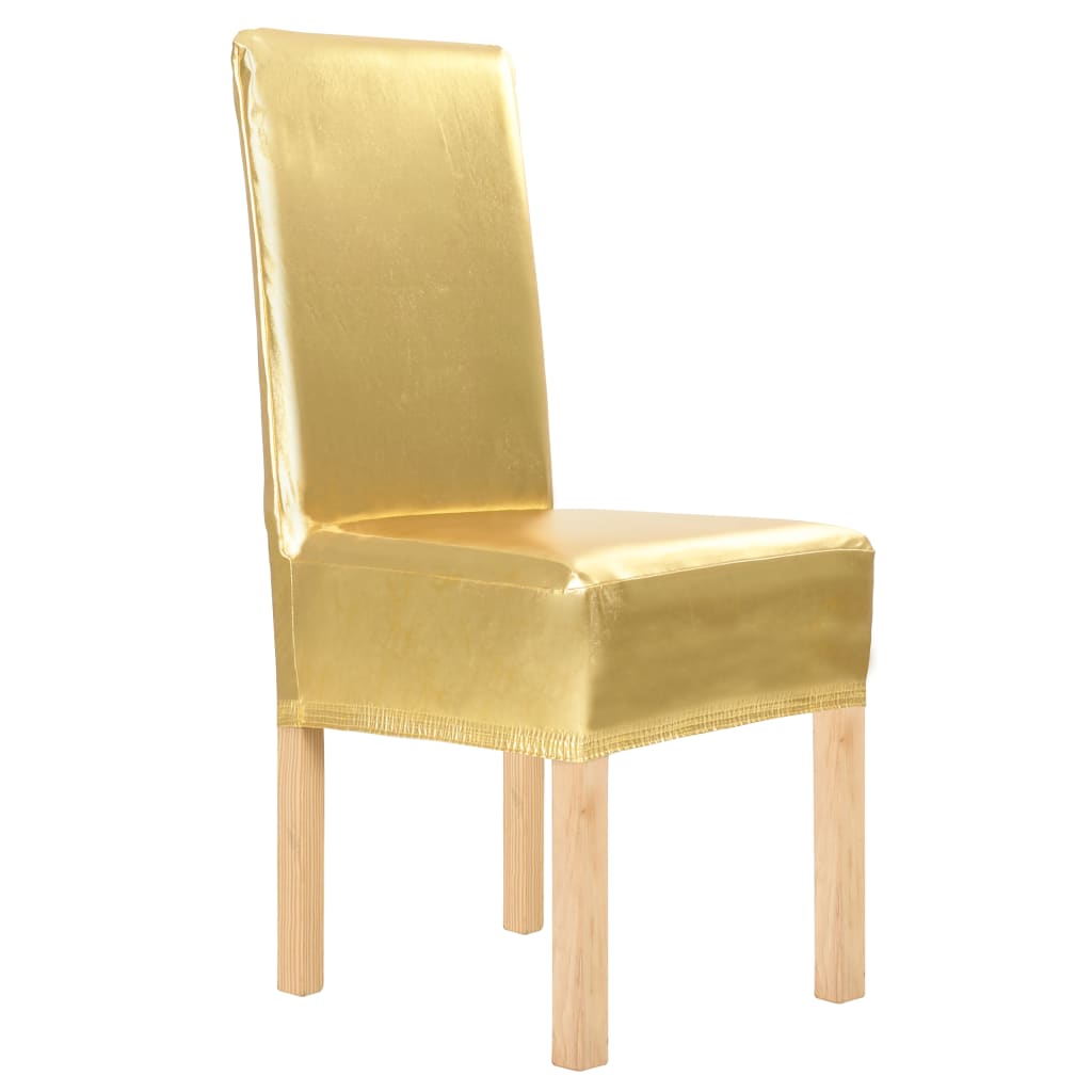 Chair Cover | Set of 6 | Gold | 90% polyester and 10% elastane