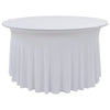2 pcs Stretch Table Covers with Skirt 120x74 cm White