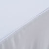 2 pcs Stretch Table Covers with Skirt 243x76x74 cm White