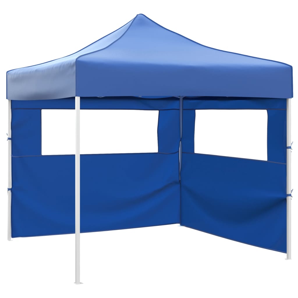 Foldable Tent with 2 Walls 3x3 m Blue