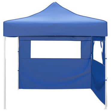 Foldable Tent with 2 Walls 3x3 m Blue